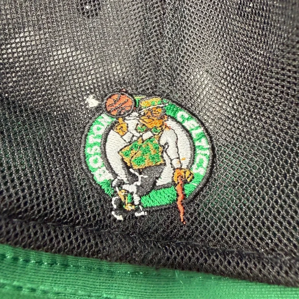 Adidas Boston Celtics NBA Basketball Hat Black Green Mesh FitMax 70 Cap Mens S/M